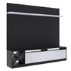 Rack com Painel para TV Até 65 Polegadas 2 Portas Preto/Branco 2022 - Quiditá Móveis