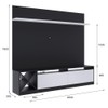 Rack com Painel para TV Até 65 Polegadas 2 Portas Preto/Branco 2022 - Quiditá Móveis