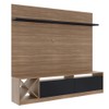 Rack com Painel para TV Até 60 Polegadas 2 Portas 2023 Mn/Ptx Montana/Preto - Quiditá Móveis