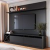 Rack com Painel para TV Até 60 Polegadas 2 Portas 2023 Ptx Preto - Quiditá Móveis
