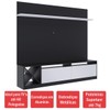 Rack com Painel para TV Até 60 Polegadas 2 Portas 2023 Ptx/Bac Preto/Branco - Quiditá Móveis