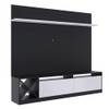 Rack com Painel para TV Até 60 Polegadas 2 Portas 2023 Ptx/Bac Preto/Branco - Quiditá Móveis