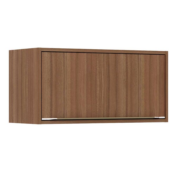 Armário Aéreo Cozinha 70 Cm Calábria 1 Porta Basculante Nogueira - Multimóveis