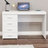 Mesa para Computador Malta 4 Gavetas Branco - Politorno