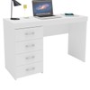 Mesa para Computador Malta 4 Gavetas Branco - Politorno