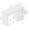 Mesa para Computador Malta 4 Gavetas Branco - Politorno