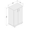 Armário Multiuso 2 Portas Baixo Limeira 3266 Branco Bp - Politorno