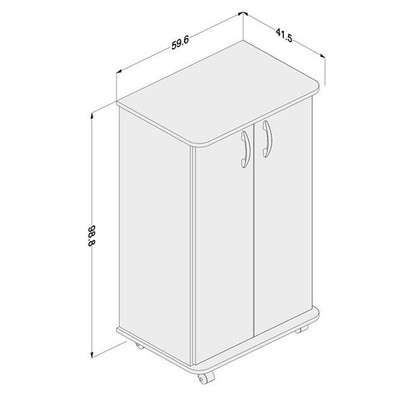Armário Multiuso 2 Portas Baixo Limeira 3266 Branco Bp - Politorno