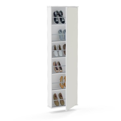 Sapateira Itabuna 1 Porta com Espelho Branco - Politorno