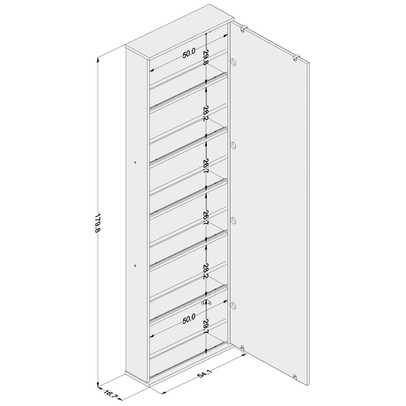 Sapateira Itabuna 1 Porta com Espelho Branco - Politorno