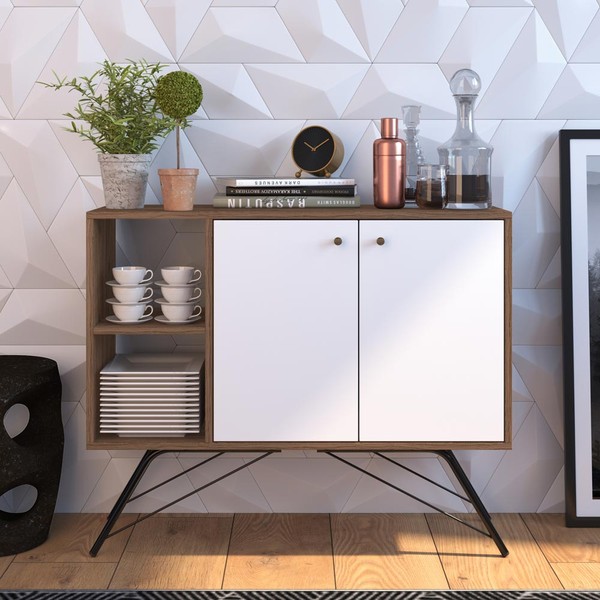 Balcão Buffet Icaro 2 Portas Br93 Branco - Estilare Móveis