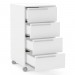 Gaveteiro com Rodízios 4 Gavetas Modelo Maia 2488 Branco Bp - Politorno