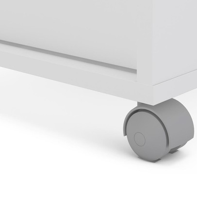 Gaveteiro com Rodízios 4 Gavetas Modelo Maia 2488 Branco Bp - Politorno