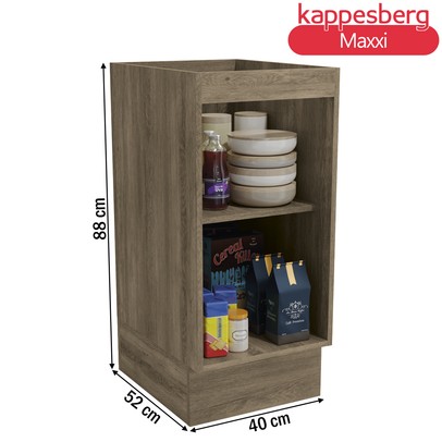 Armário de Cozinha 40 Cm Maxxi 1 Porta G741 Nogal - Kappesberg