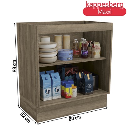 Armário de Cozinha 80 Cm Maxxi 2 Portas G744 Nogal - Kappesberg