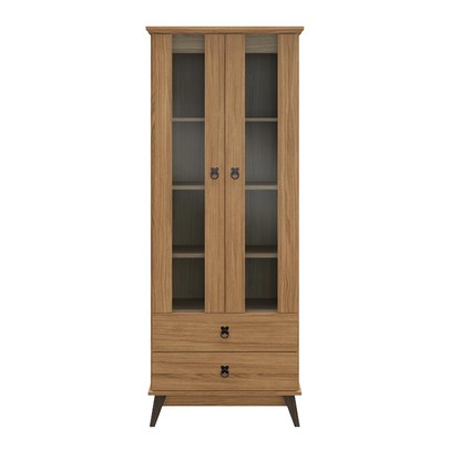 Cristaleira 2 Portas 2 Gavetas Cr322 Naturalle - Decibal Móveis