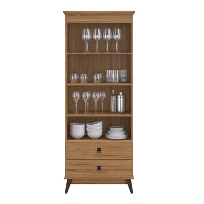 Cristaleira 2 Portas 2 Gavetas Cr322 Naturalle - Decibal Móveis