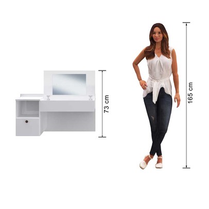 Penteadeira Suspensa com Nichos Mu111 Branco - Decibal Móveis