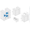 Armário de Banheiro 1 Porta 3 Gavetas 3386 Branco Bp - Politorno