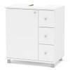 Armário de Banheiro 1 Porta 3 Gavetas 3386 Branco Bp - Politorno