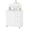 Armário de Banheiro 1 Porta 3 Gavetas 3386 Branco Bp - Politorno