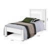 Cama de Solteiro Riviera 2492d1 Branco - Gabrielli Móveis