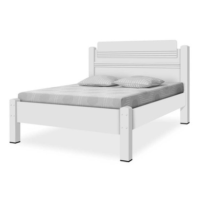 Cama de Casal Paris 100% Mdf 158201 Branco - Gabrielli Móveis
