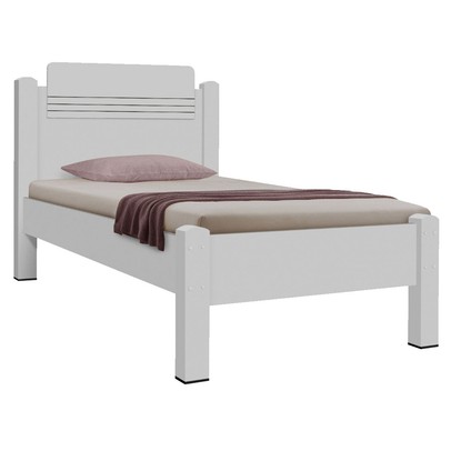 Cama de Solteiro Paris 100% Mdf 258201 Branco - Gabrielli Móveis