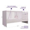 Berço Cama com Cômoda Bb680 Branco - Completa Móveis