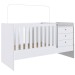 Berço Cama com Cômoda Bb680 Branco - Completa Móveis