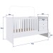 Berço Cama com Cômoda Bb680 Branco - Completa Móveis