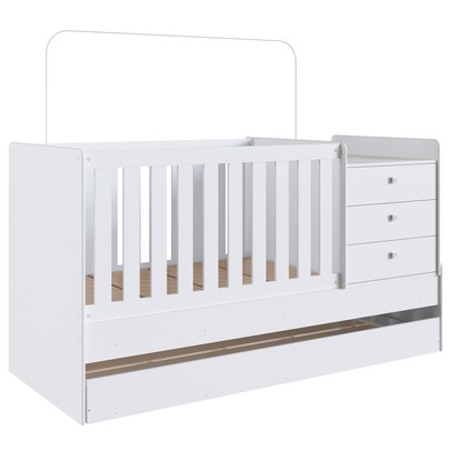 Berço Cama com Auxiliar Bb690 Branco - Completa Móveis