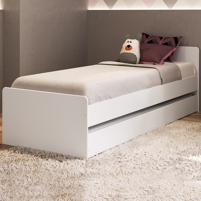 Berço Cama com Auxiliar Bb690 Branco - Completa Móveis