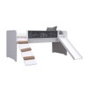 Cama Infantil Playground com Escorregador e Rampa By710 Branco - Completa Móveis