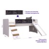 Cama Infantil Playground com Escorregador e Rampa By710 Branco - Completa Móveis