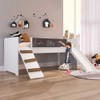 Cama Infantil Playground com Escorregador e Rampa By710 Branco - Completa Móveis
