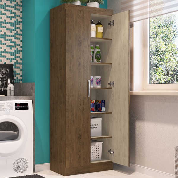 Armário Multiuso Mauí 2 Portas 5 Prateleiras 4090 Amarula - Doripel