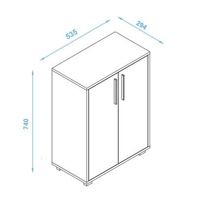 Armário Multiuso 2 Portas Bmu28 Branco - Brv Móveis