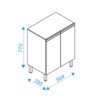 Armário de Cozinha 2 Portas Bmu33 Branco - Brv Móveis