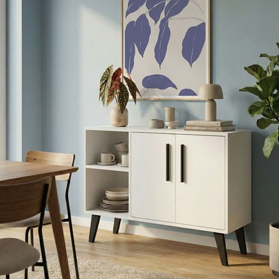 Balcão Buffet 2 Portas Bpp 63 Branco - Brv