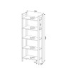 Closet 5 Prateleiras Az1005 Preto/Nogal - Tecno Mobili