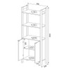 Estante para Livros 2 Portas 2 Prateleiras Az1009 Preto/Nogal - Tecno Mobili