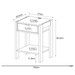 Mesa de Cabeceira 1 Gaveta com Tomada Az1016 Branco - Tecno Mobili