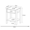 Mesa de Cabeceira 1 Gaveta com Tomada Az1016 Branco/Nogal. - Tecno Mobili