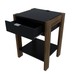 Mesa de Cabeceira 1 Gaveta com Tomada Az1016 Preto/Nogal - Tecno Mobili