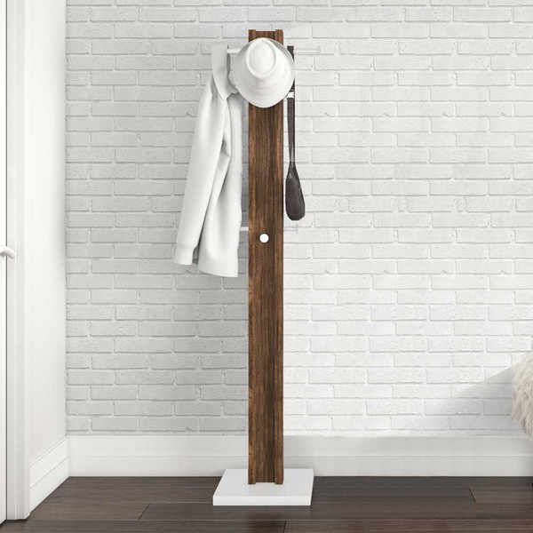 Cabideiro Mancebo Az1018 Nogal/Branco - Tecno Mobili