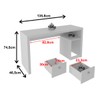 Mesa para Escritório 2 Gavetas Branco Me4130 - Tecno Mobili