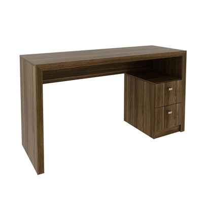 Mesa para Escritório 2 Gavetas Nogal Me4130 - Tecno Mobili