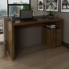 Mesa para Escritório 2 Gavetas Nogal Me4130 - Tecno Mobili