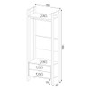 Closet 1 Prateleira 2 Gavetas com Cabideiro Az1011 Preto/Nogal - Tecno Mobili